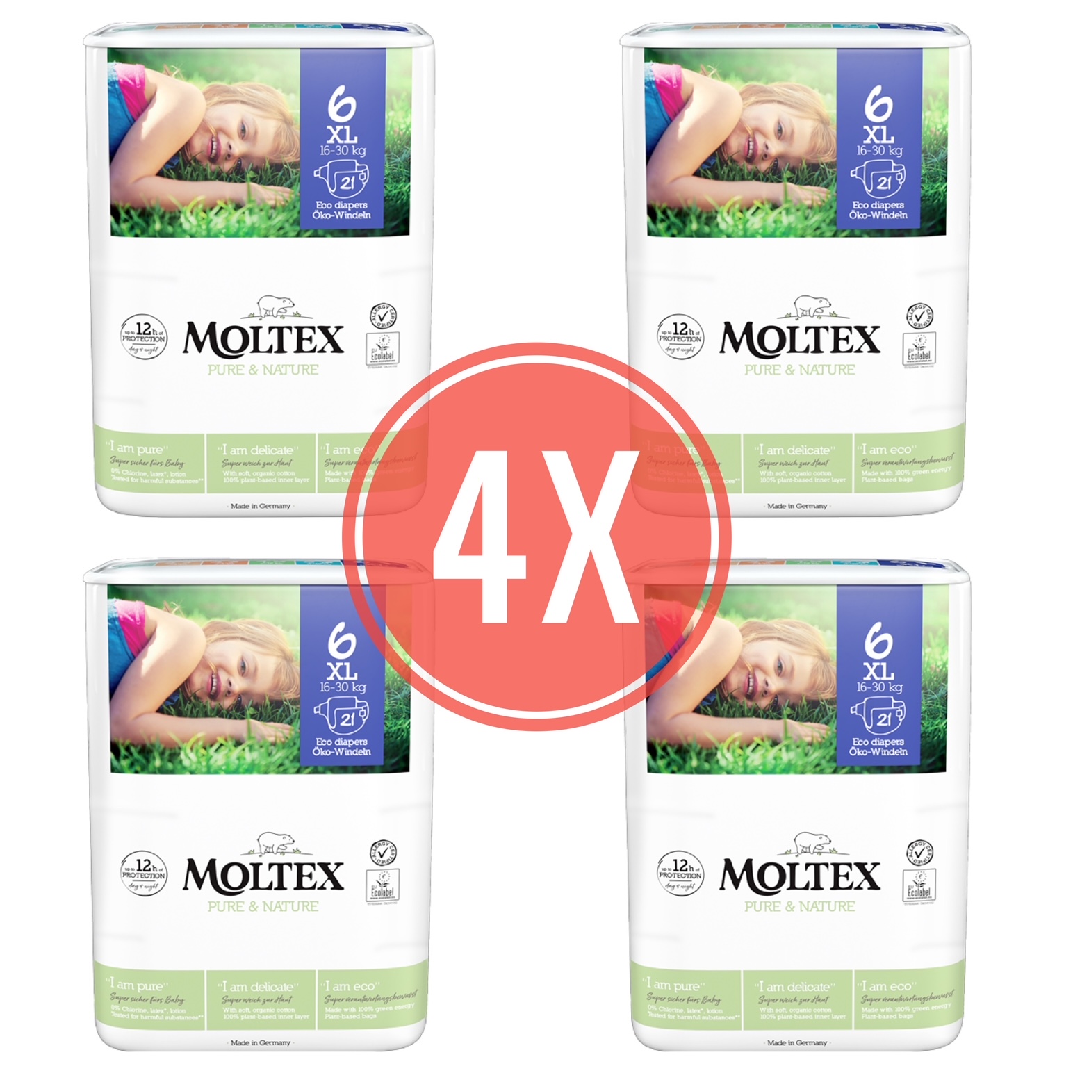 MOLTEX Pure&Nature öko pelenka 6, XL (13-18kg) BOX 4x21db