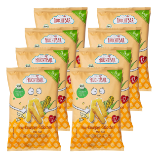 Fruchtbar Bio Extrudált kukorica snack sajttal 12hó+ 8x30g