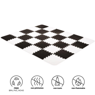 Kinderkraft Luno Habszivacs puzzle szőnyeg 150x180cm, 30db, Black