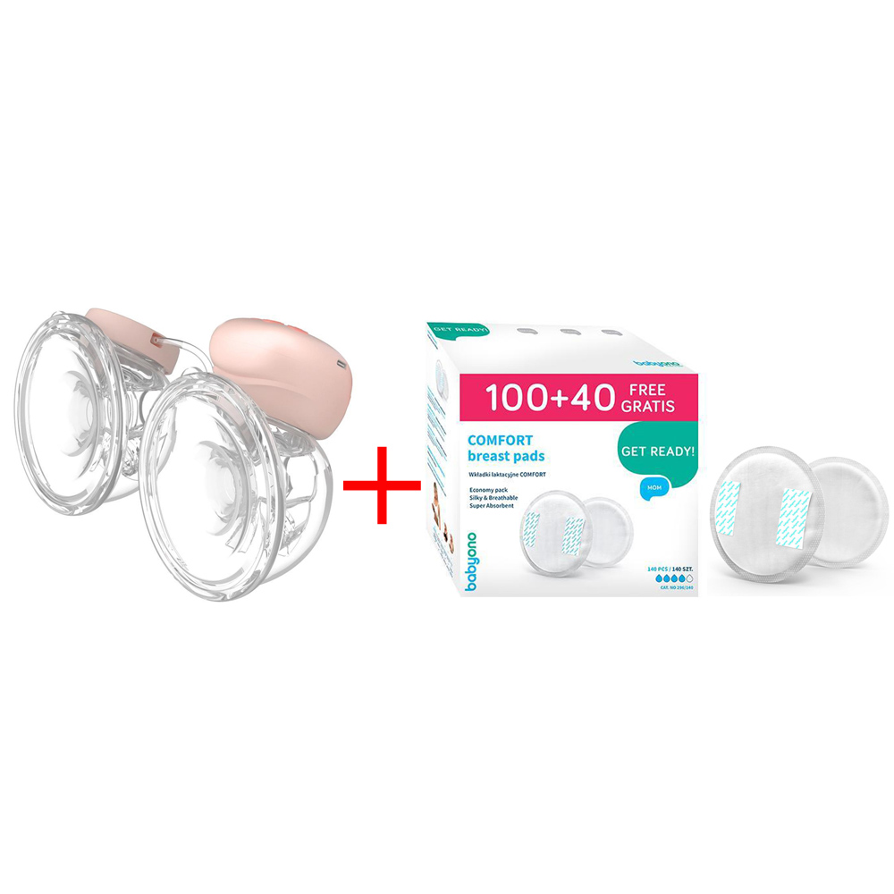 BabyOno Twinny viselhető elektromos dupla mellszívó +AJÁNDÉK 140db BabyOno melltartóbetét