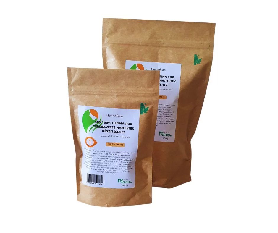 HennaPure BIO henna por keverék, 100% Henna, 500g