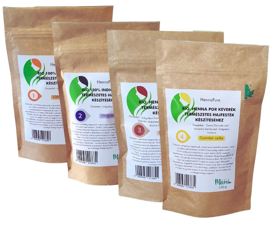HennaPure BIO henna por keverék, Gyömbérszőke, 500g