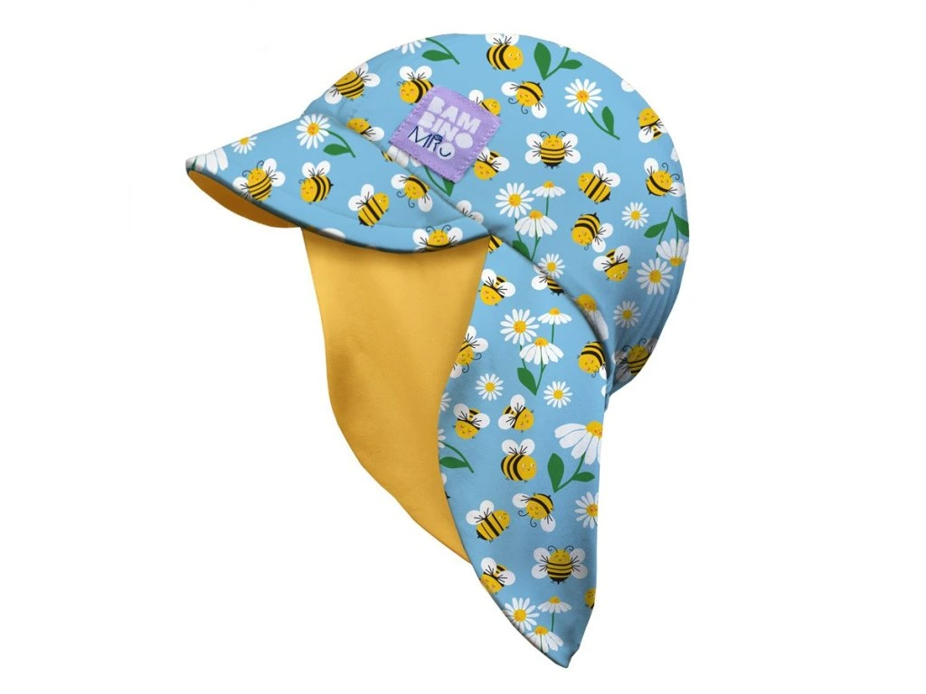 Bambino Mio UV-szűrős kétoldalas sapka UPF40+, L/XL (1-3év), Busy Bees