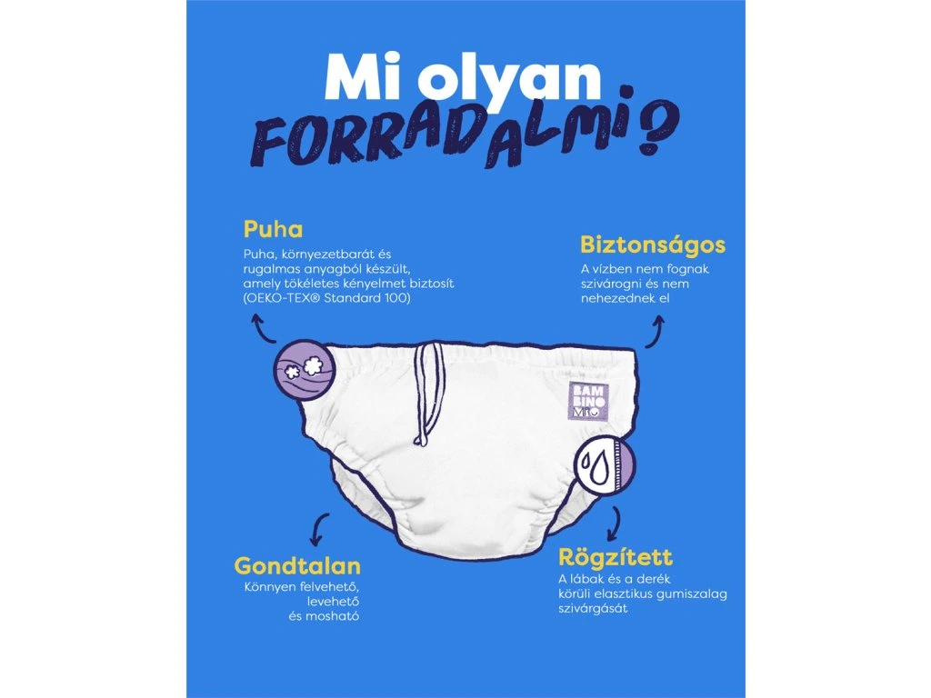 Bambino Mio mosható úszópelenka XL (12-15kg), Bubbles