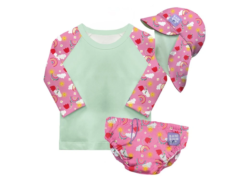 Bambino Mio 3 részes baba fürdőruha szett 1-2év 9-12kg, Happy Days