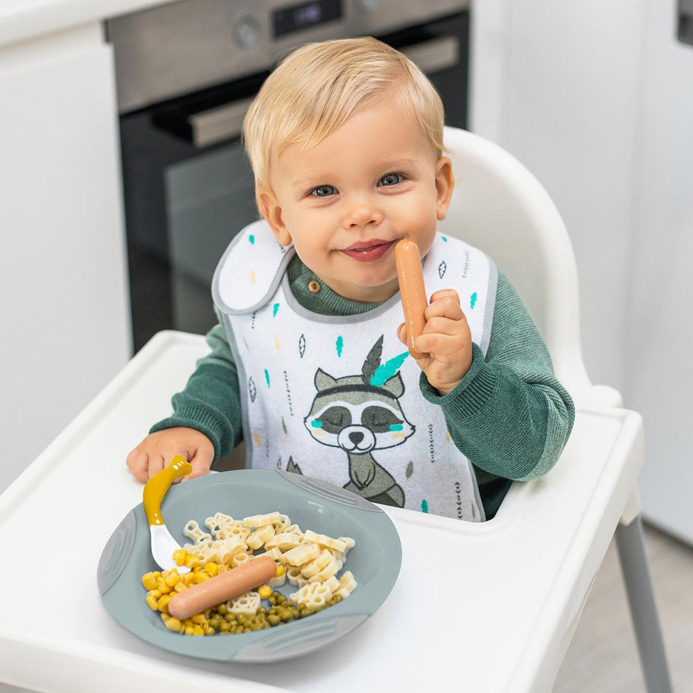 BabyOno flexibilis puha etetőkanál 2db zöld-lila