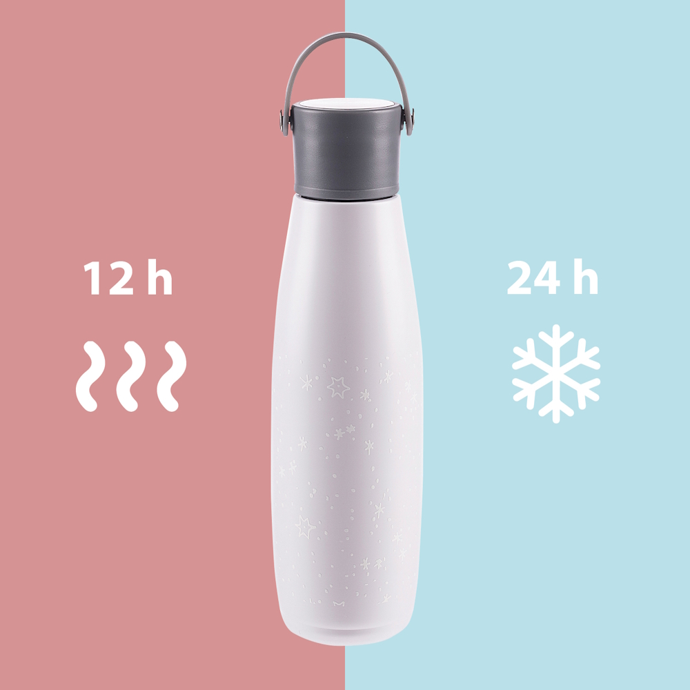 Zopa rozsdamentes acél termosz fogantyúval, 480ml, Stars