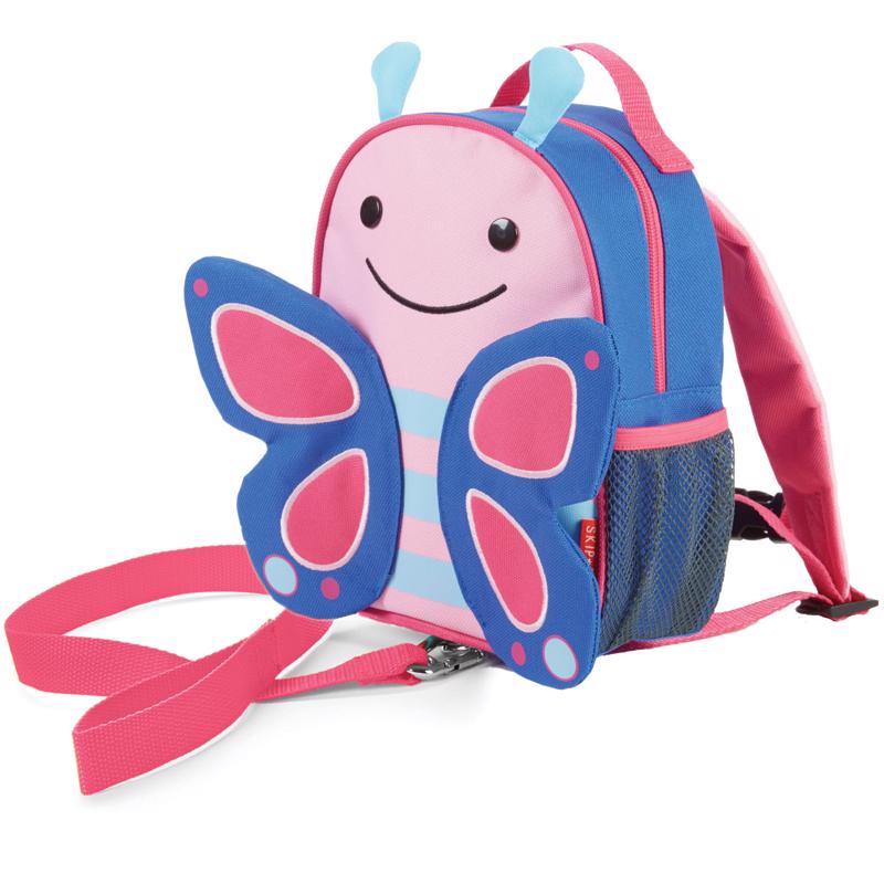 SKIP HOP Zoo Hátizsák biztonsági pórázzal Pillangó
