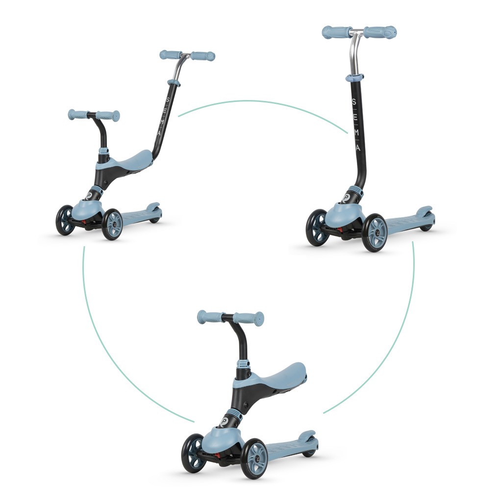 QPlay Sema 4in1 roller és futóbicikli, Blue