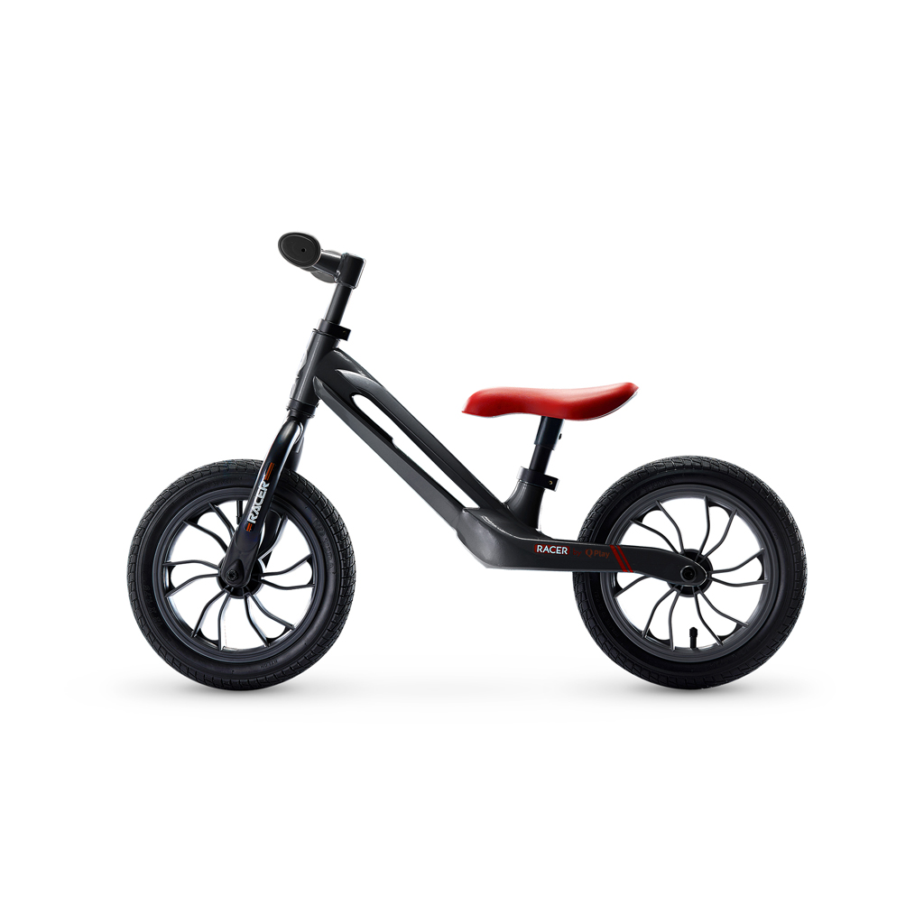 QPlay Racer Air Titanium futóbicikli, Black/Red