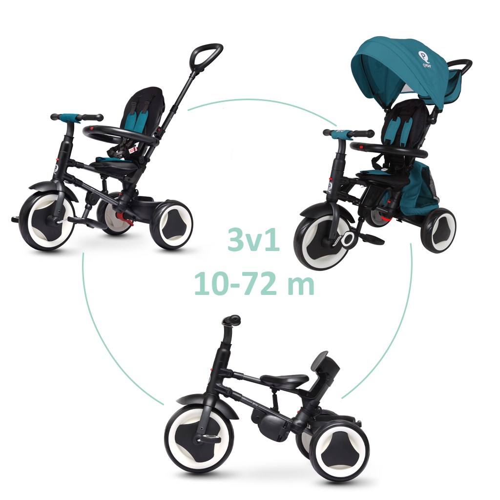 QPlay Rito Eva Plus 3in1 tricikli, türkiz