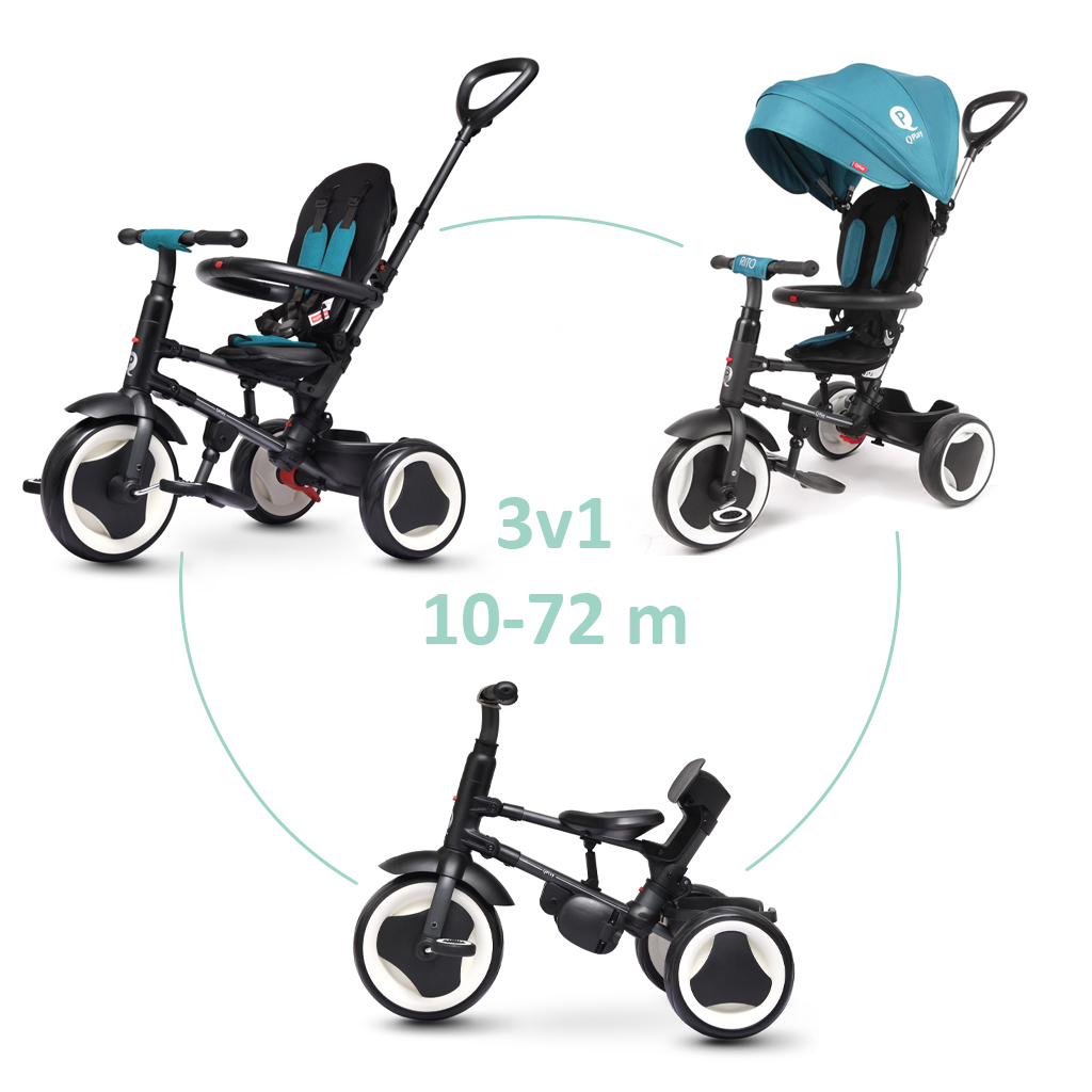 QPlay Rito Eva 3in1 tricikli, türkiz