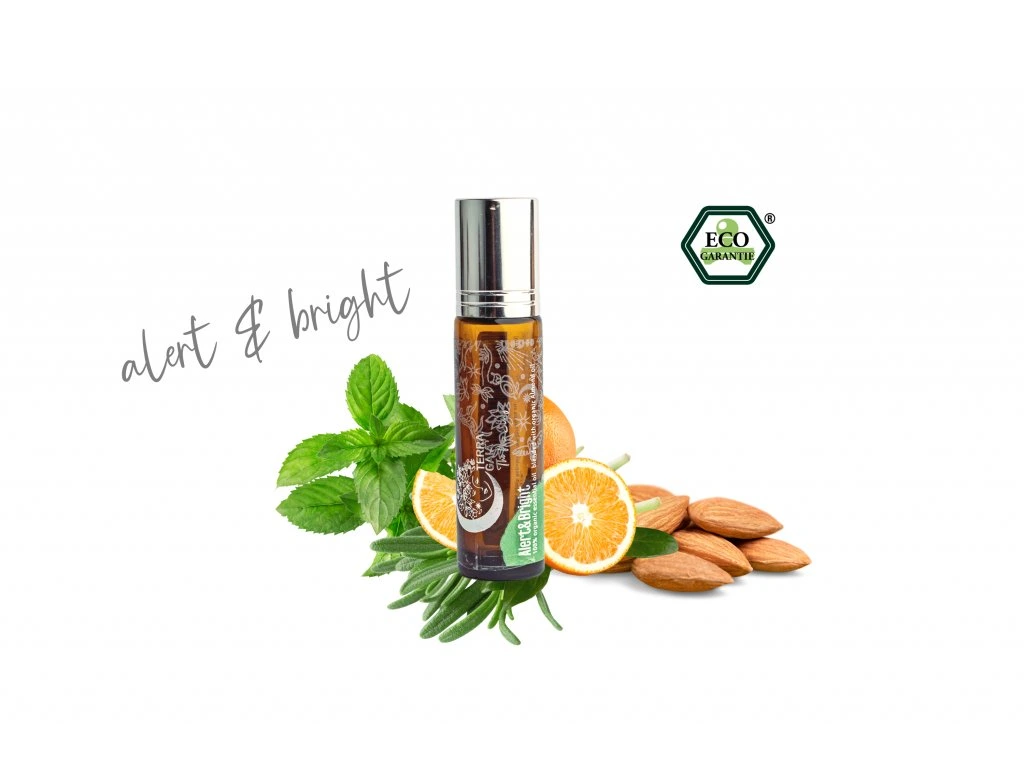 Terra Gaia Organikus illóolaj Roll-on, Alert&Bright, 10ml