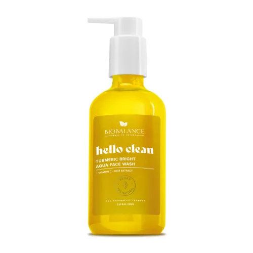 Biobalance Hello Clean Ragyogást fokozó arclemosó gél kurkumával minden bőrtípusra 250ml
