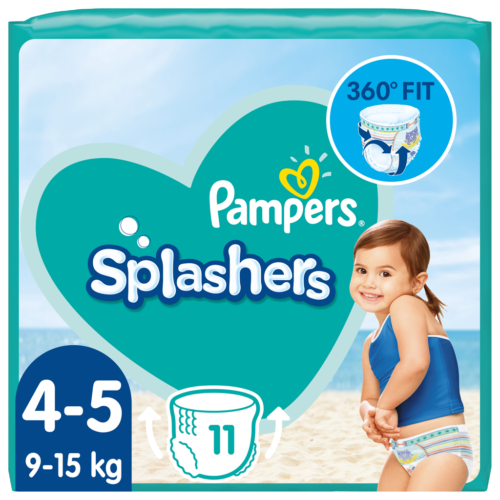 Pampers Splashers úszópelenka, méret 4-5, 9-15kg, 11db