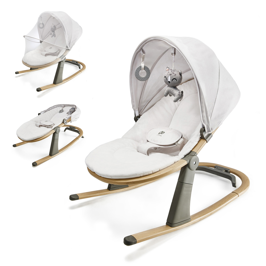 Kinderkraft Elsu 2in1 pihenőszék és hintaszék 9 kg-ig, Grey