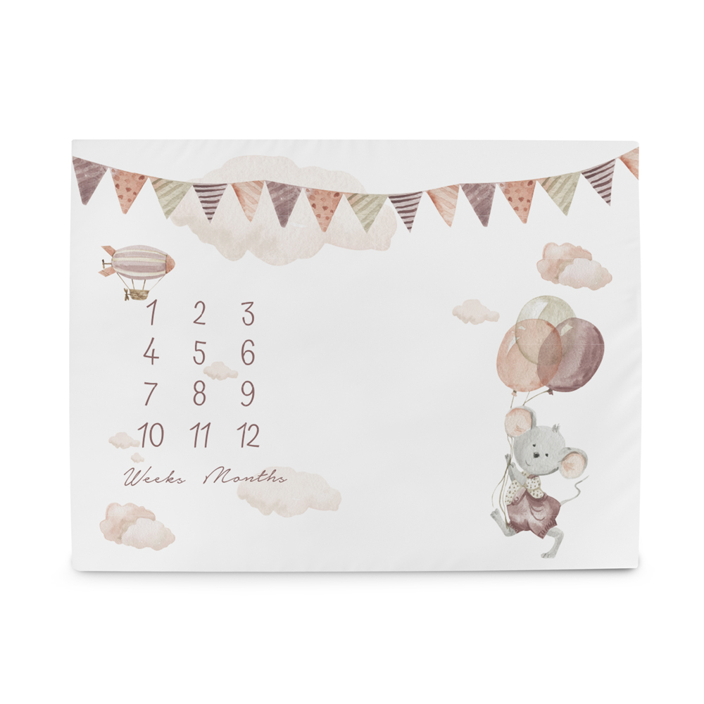Ceba Baby Basic Milestone mérföldkő alátét fotózáshoz 92x72, Mouse