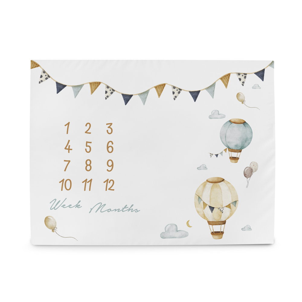 Ceba Baby Basic Milestone mérföldkő alátét fotózáshoz 92x72, Ballons
