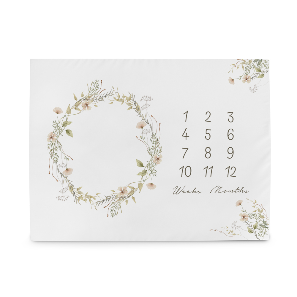 Ceba Baby Basic Milestone mérföldkő alátét fotózáshoz 92x72, Summer Flowers