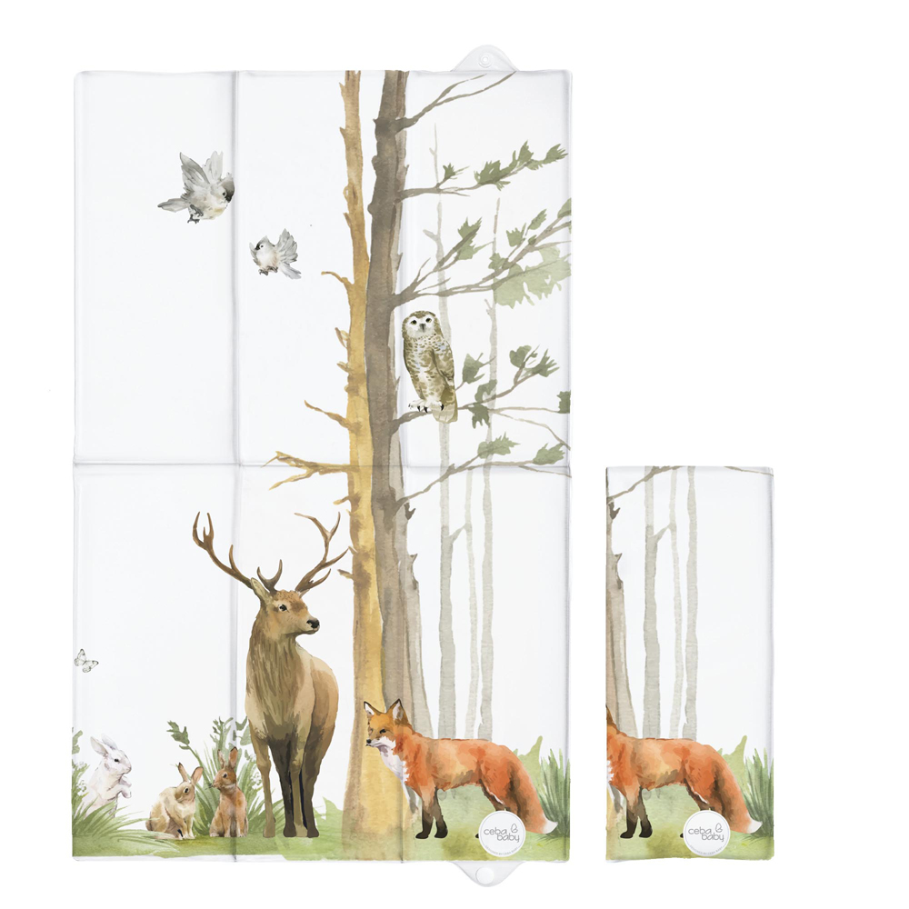 Ceba Baby BASIC összehajtható pelenkázó alátét 80x50cm, Woodland