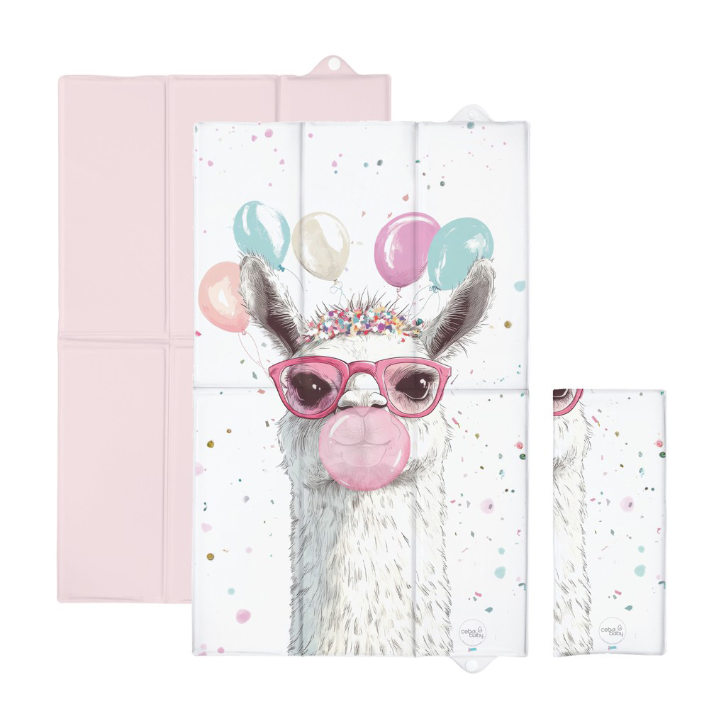 Ceba Baby BASIC összehajtható pelenkázó alátét 80x50cm, Crazy Lama