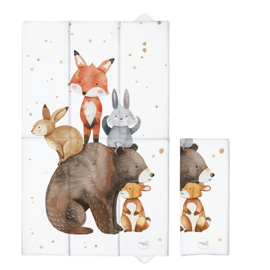Ceba Baby BASIC összehajtható pelenkázó alátét 80x50cm, Forest Friends