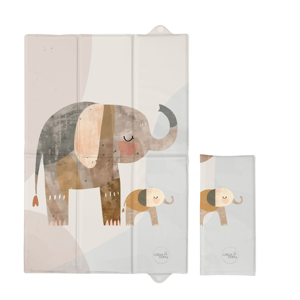 Ceba Baby BASIC összehajtható pelenkázó alátét 60x40cm, Elephant Family