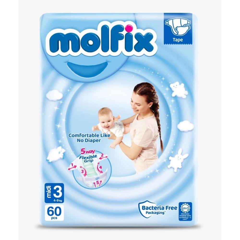 Molfix pelenka 3 midi (4-9kg) 60db