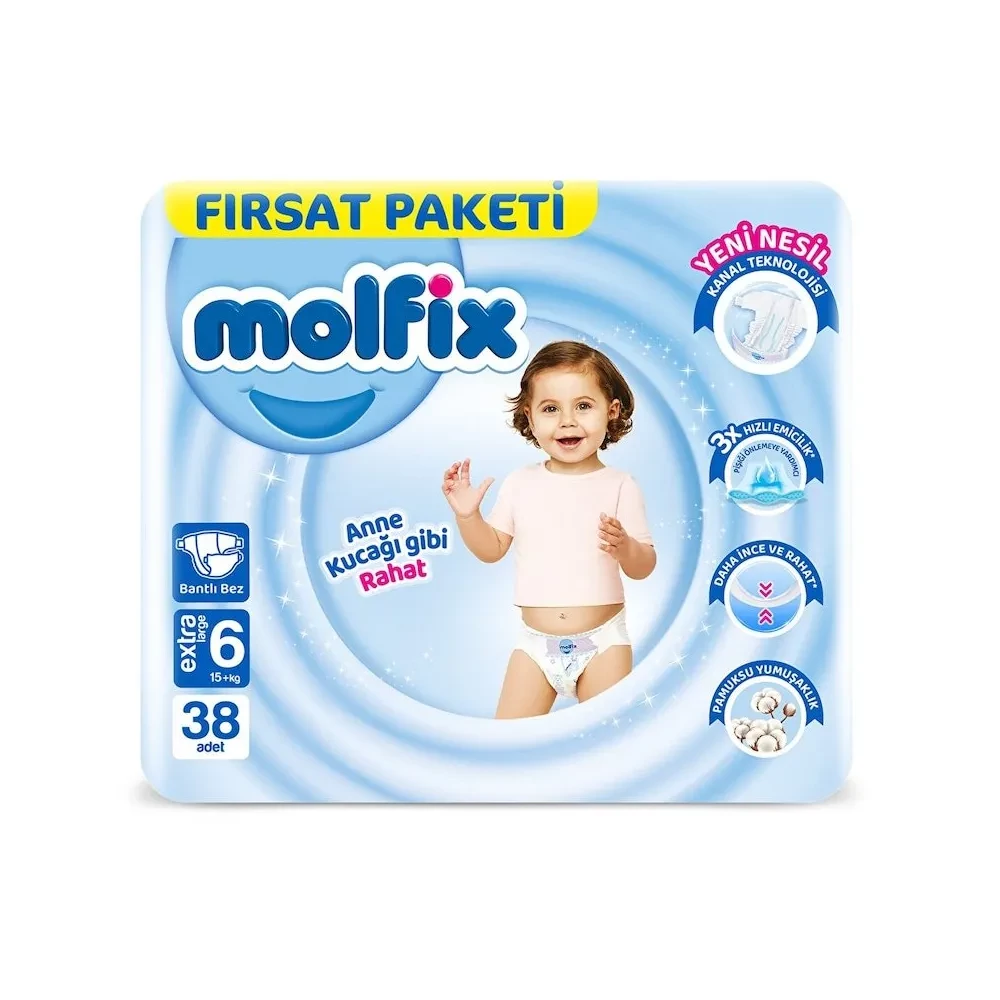 Molfix pelenka 6 extra (15+kg) 38db
