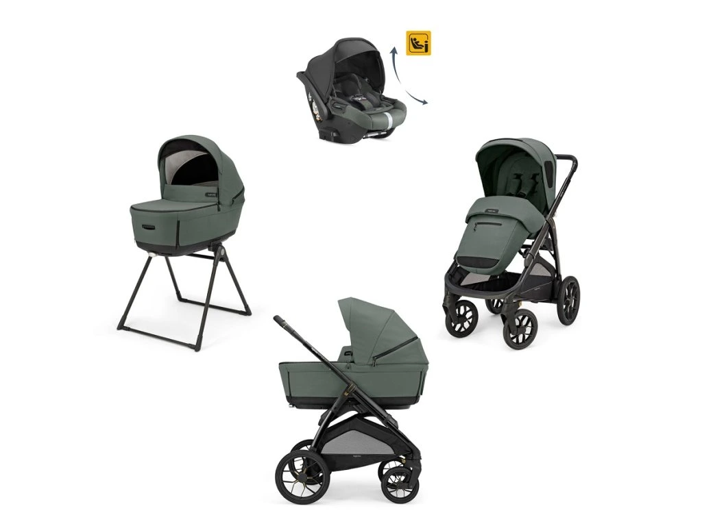 Inglesina Aptica XT Duo 4in1 kombinált babakocsi + Darwin Recline dönthető i-Size, Taiga Green
