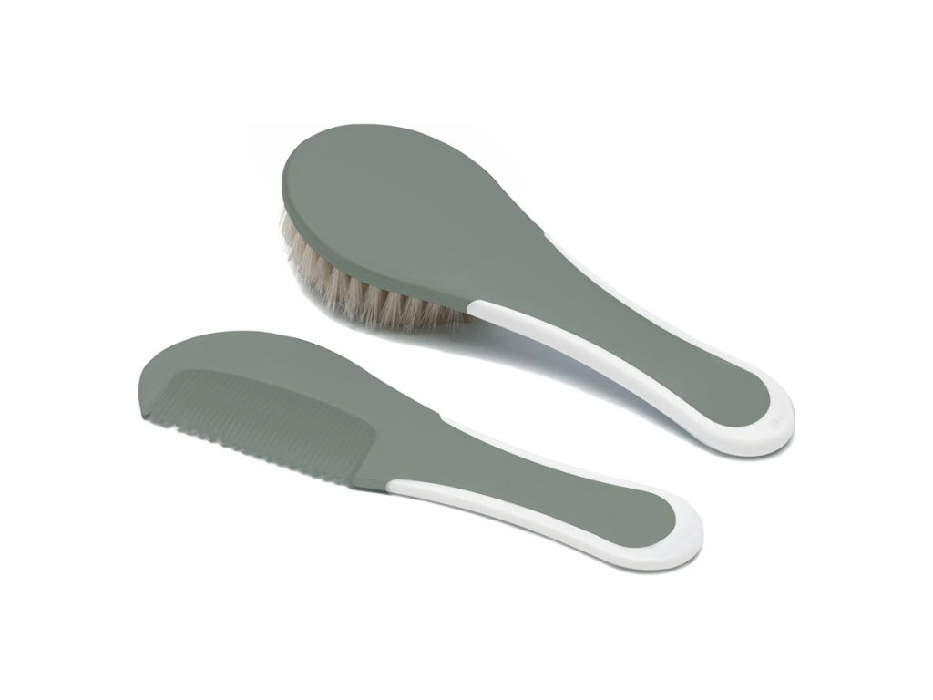 Bébé-Jou Fésű és hajkefe természetes sörtével, Breeze Green 