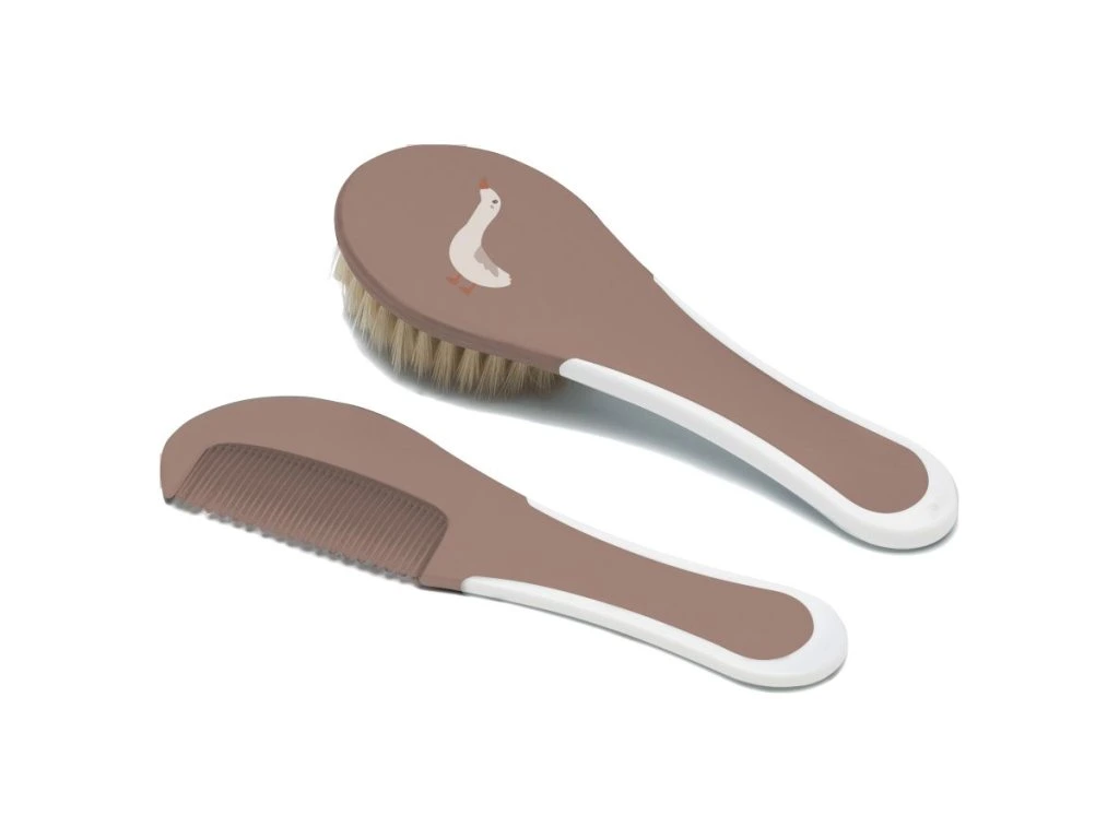 Bébé-Jou Fésű és hajkefe természetes sörtével, Dear Goose