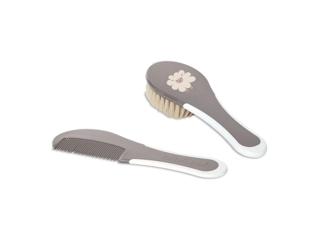 Bébé-Jou Fésű és hajkefe természetes sörtével, Farm Friends