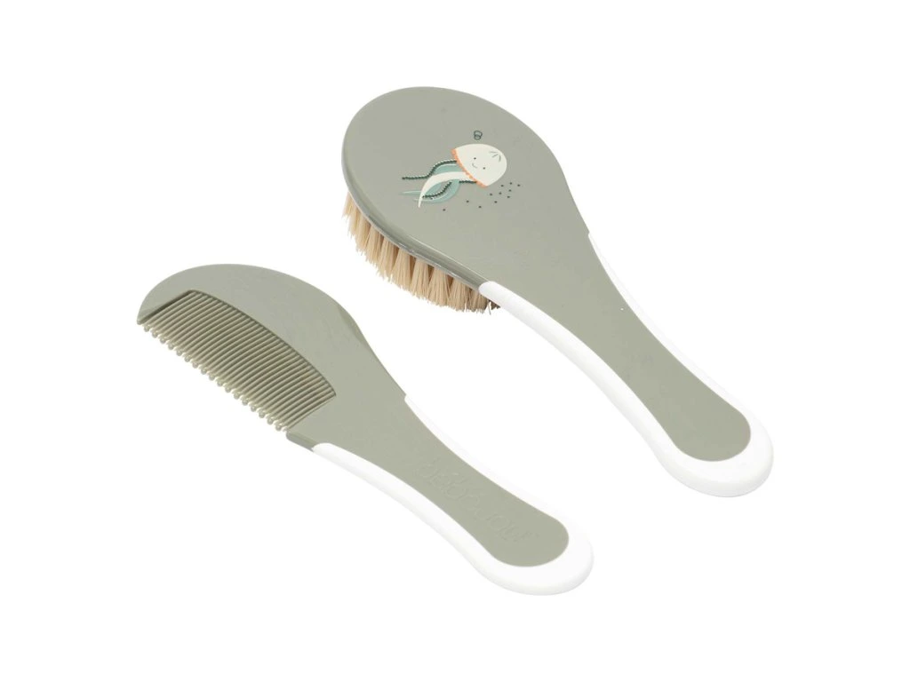 Bébé-Jou Fésű és hajkefe természetes sörtével, Ocean Vibes