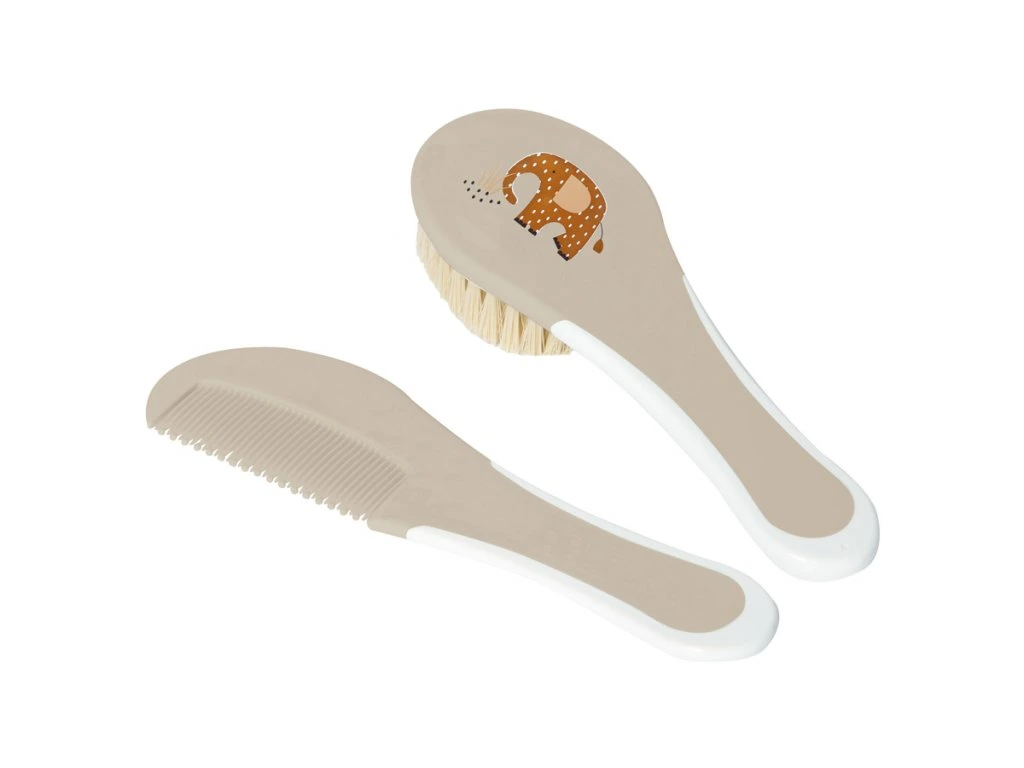 Bébé-Jou Fésű és hajkefe természetes sörtével, Steppe