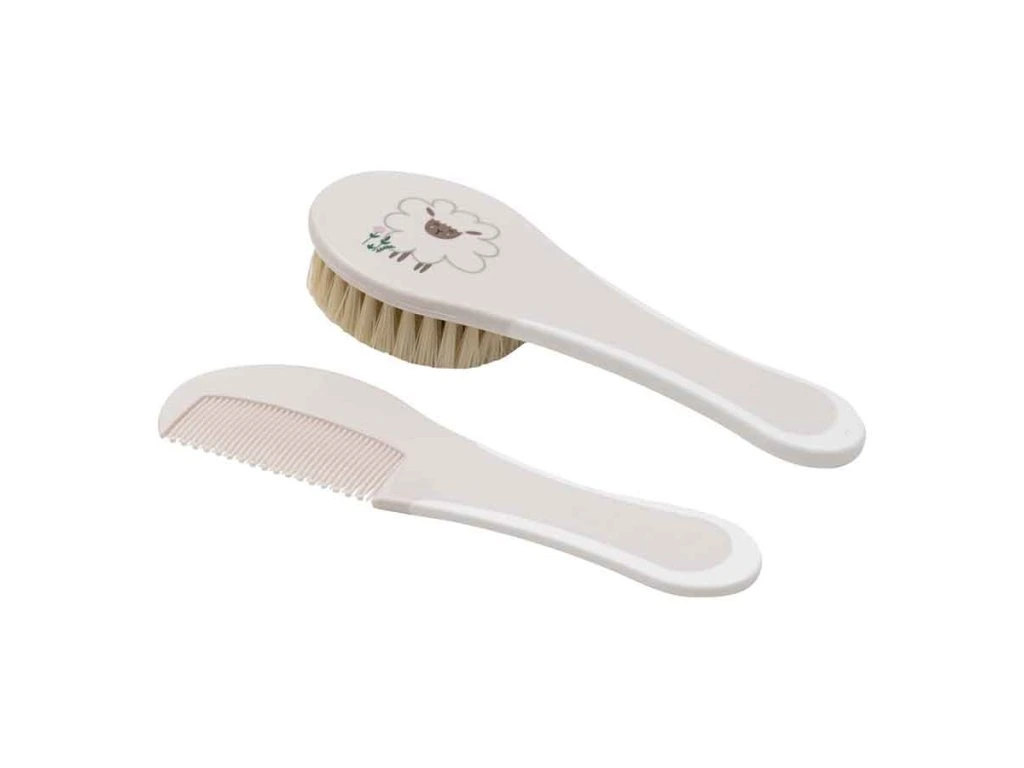 Bébé-Jou Fésű és hajkefe természetes sörtével, Tiny Sheep