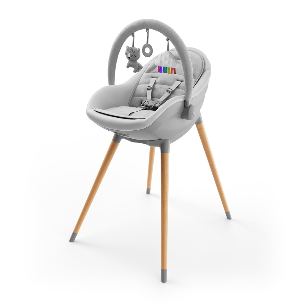 Kinderkraft FINI2 Up 2in1 etetőszék, Grey