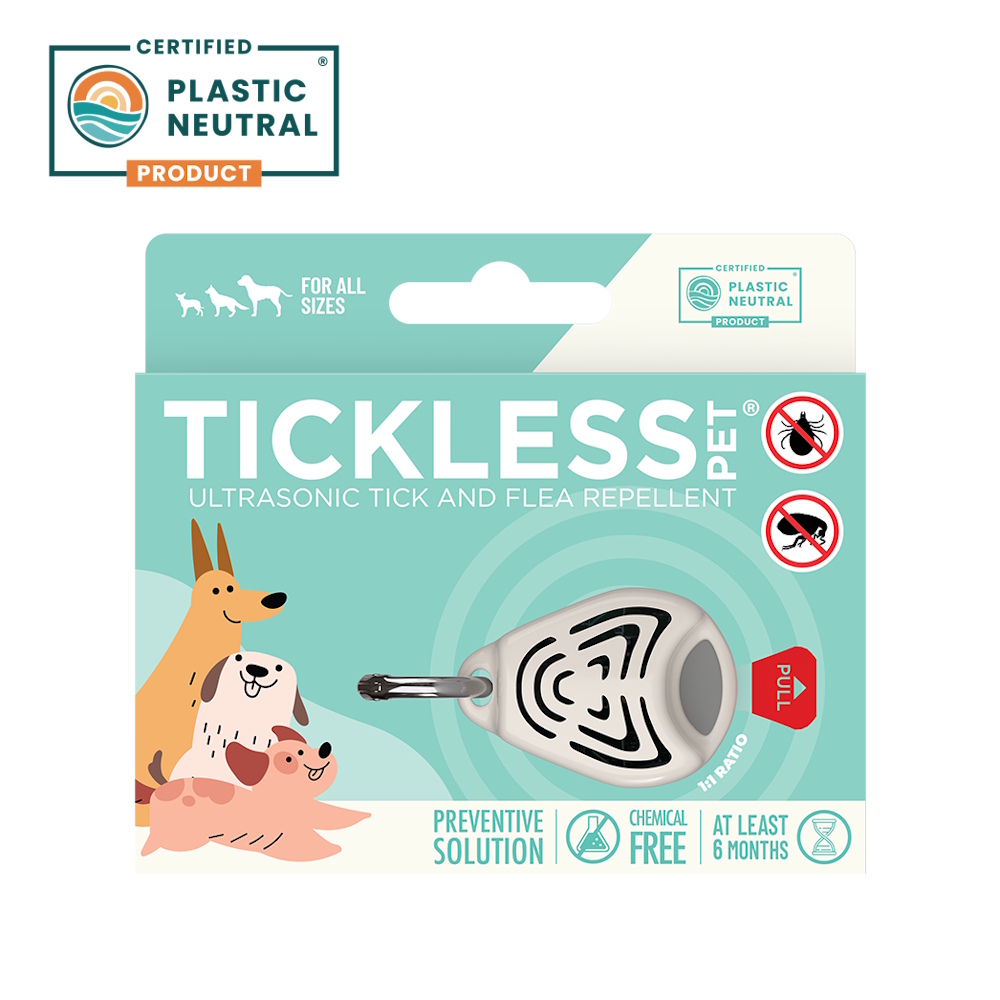 Tickless PET Ultrahangos kullancs- és bolhariasztó medál kisállatoknak, Bézs