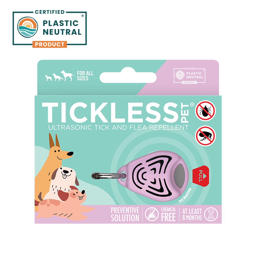 Tickless PET Ultrahangos kullancs- és bolhariasztó medál kisállatoknak, Rózsaszín