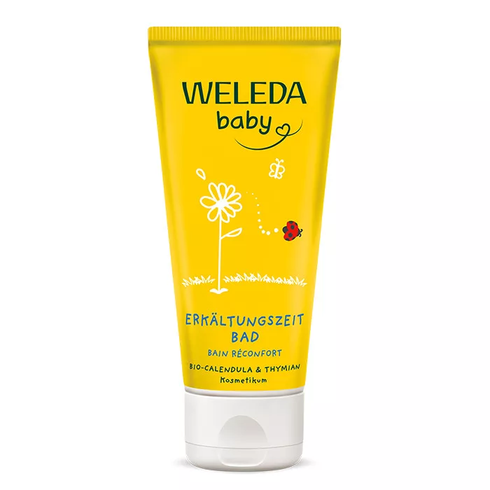 WELEDA Bio körömvirágos szabad légutak babafürdető kakukkfűvel 75ml