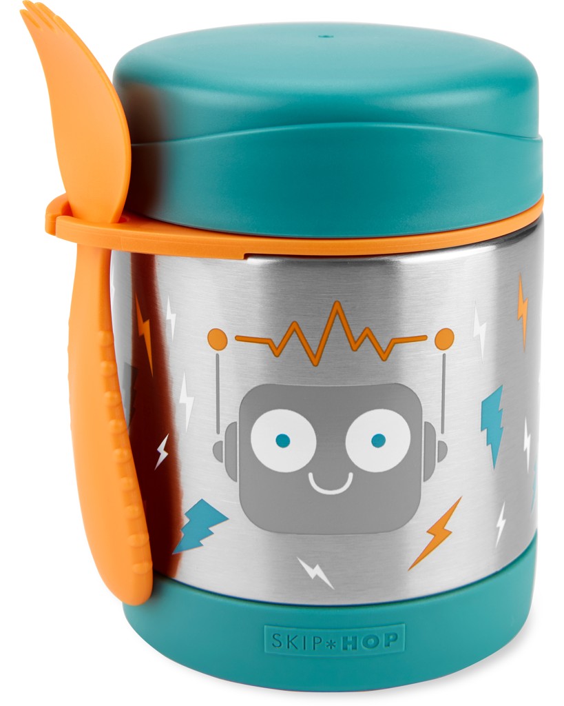 SKIP HOP Spark Style rozsdamentes acél ételtároló termosz evőeszközzel 325ml Robot