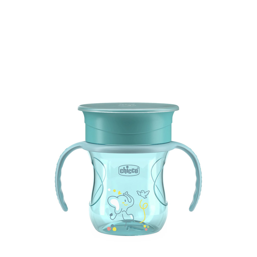 Chicco Perfect Cup 360 fokos tanulópohár 200ml, Türkiz