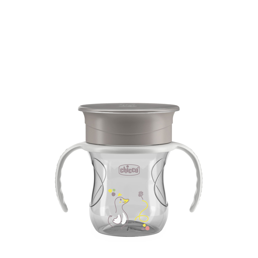 Chicco Perfect Cup 360 fokos tanulópohár 200ml, Szürke