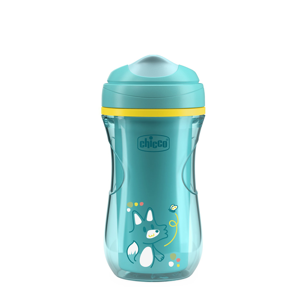 Chicco Active Cup duplafalú thermo sport kulacs 266ml, Türkiz