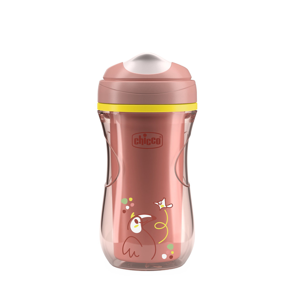 Chicco Active Cup duplafalú thermo sport kulacs 266ml, Barack