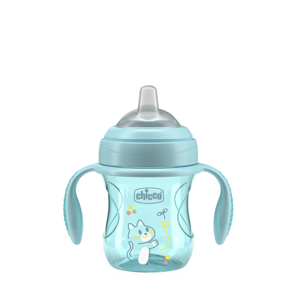 Chicco Transition Cup tanulópohár fogantyúval 200ml, Türkiz