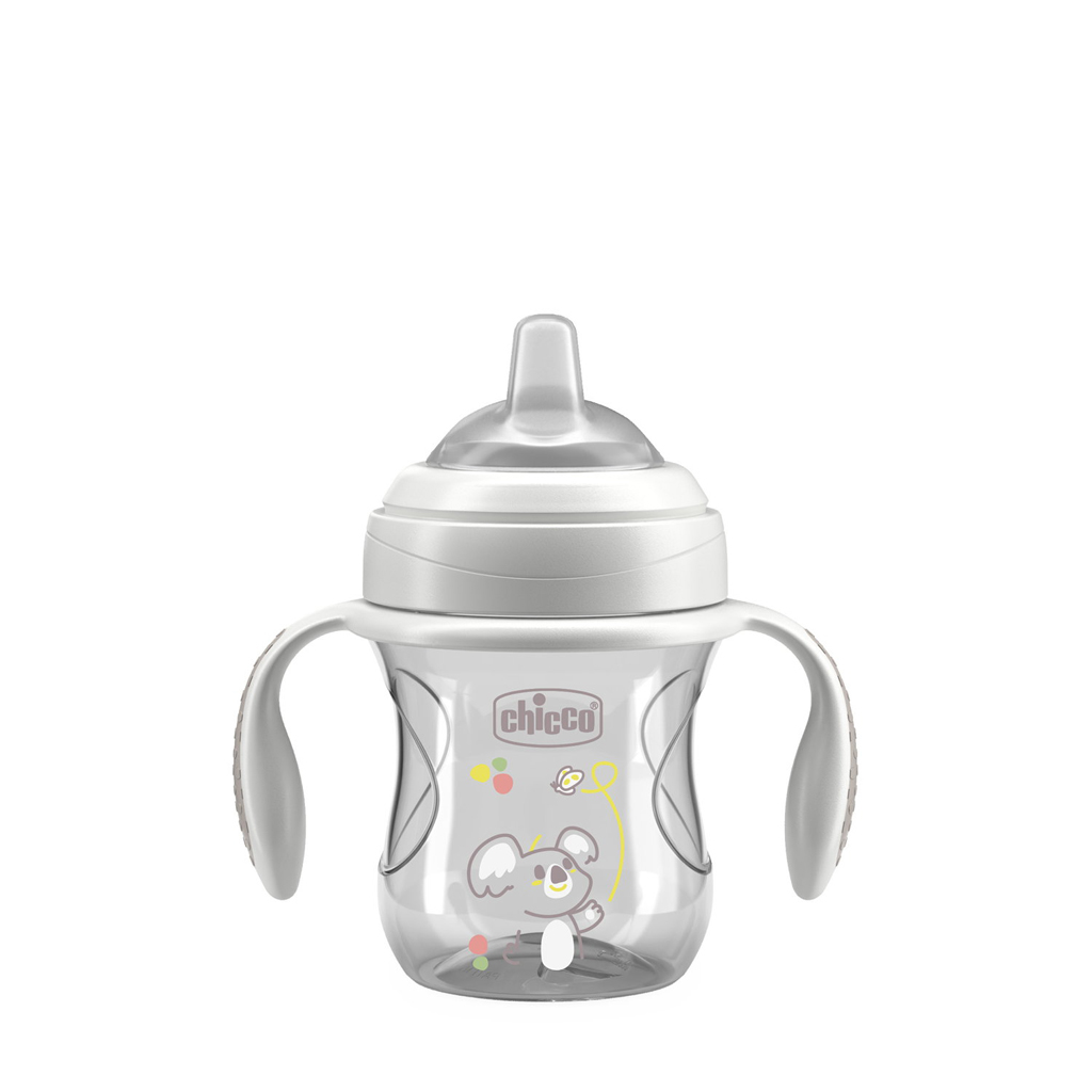 Chicco Transition Cup tanulópohár fogantyúval 200ml, Szürke