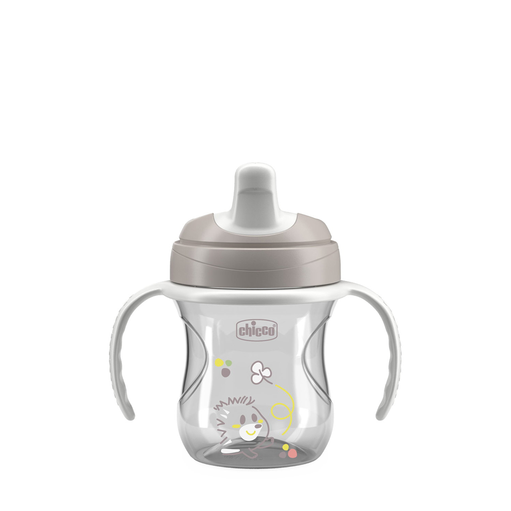 Chicco Training Cup csőrös pohár fogantyúval 200ml, Szürke