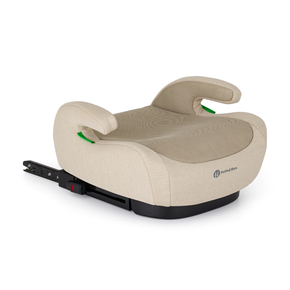 Petite&Mars Optimus Pro i-Size Isofix Ülésmagasító 125-150cm (22-36kg), Sage Beige