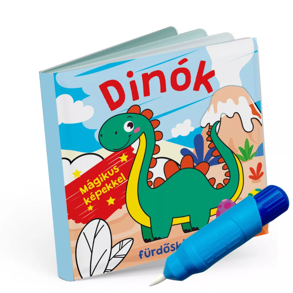 Dinók fürdőskönyv - színváltós, mágikus képekkel